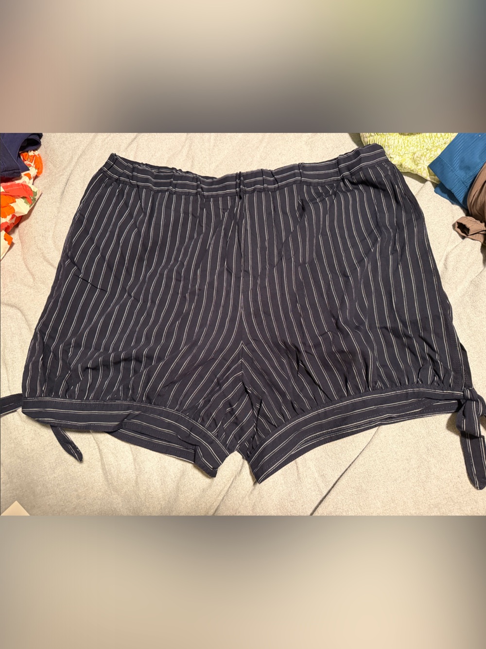 NWOT Maeve Navy Pinstripe High-Waist Women's Shorts